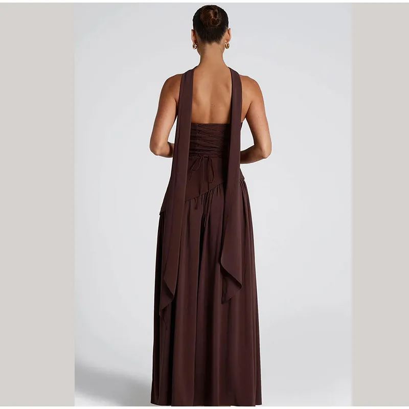 Butter Yellow Mesh Splicing Long Dress Elegant Strapless Split Backless Pleated Gowns For Women 2026 Lady Evening Party Gowns