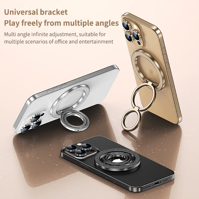 Mobile Phone Strong Magnetic Holder for Magsafe Double-sided Magnet Stand Portable Folding Ring Bracket for Xiaomi iPhone 14 15