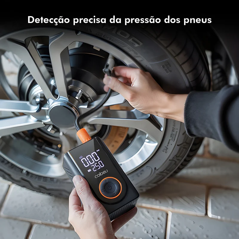60W Wireless Portable Inflation Pump, 1800mAh Dual Battery, 5 Modes (Car/Bicycle/Motorcycle), LED, Auto Shut-Off, Type-C