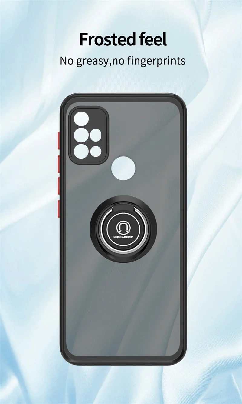 Funda For Motorola G10 G20 G30 Case Shockproof Armor Magnetic Holder Ring Case For Moto G31 G41 G51 G71 Hard PC Matte Back Cover