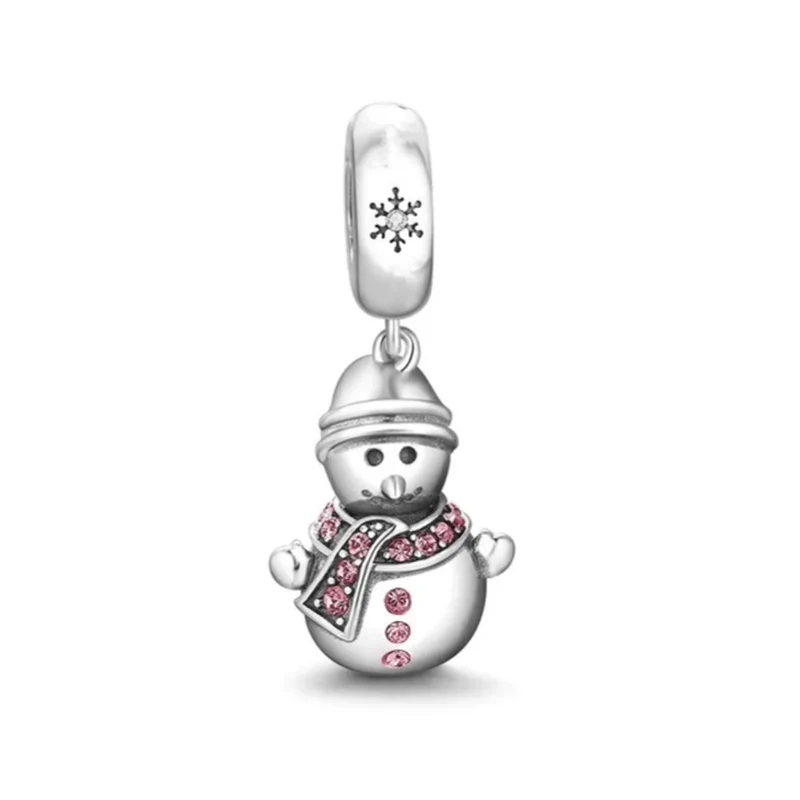 2025 Hot Sale Pink zircon aircraft passport cross Charm Beads Fit 925 Sterling Silver Original women Bracelet DIY Jewelry Gift