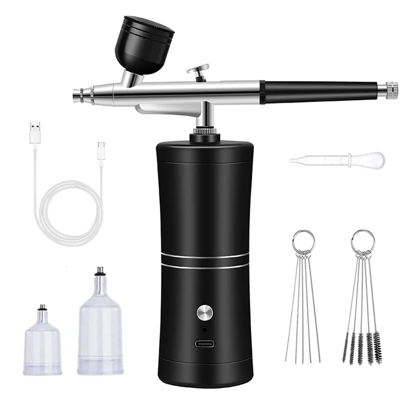 Portable Airbrush With Compressor Kit For Beauty Nail Art Cake Decorating Makeup Model Painting