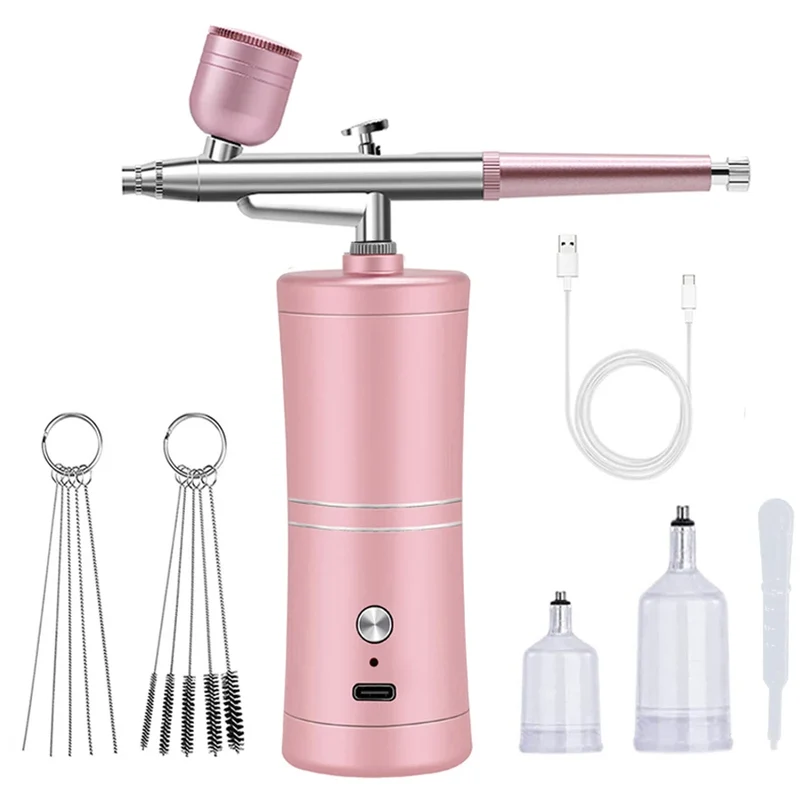 Portable Airbrush With Compressor Kit For Beauty Nail Art Cake Decorating Makeup Model Painting