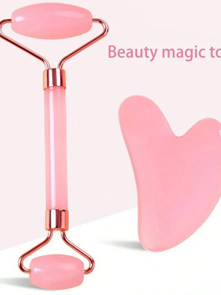 Facial roller and gua sha set, facial massage tools for skincare, relaxation, home beauty, and daily use