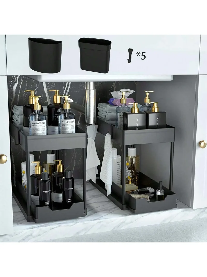 1/2PCS Under Sink Organizers And Storage, Large Capacity Heavy Load Pull-Out Under Sink Shelves With Sliding Drawer For Kitchen And Bathroom,Halloween Gifts