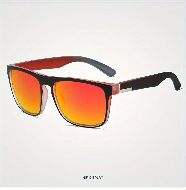 3Pcs Fantasy Gradient Mutipcolor Square Polarized Sunglasses AntiGlare UV400 Glasses Summer Party Driving Fishing Christmas Gift