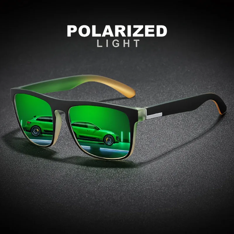 3Pcs Fantasy Gradient Mutipcolor Square Polarized Sunglasses AntiGlare UV400 Glasses Summer Party Driving Fishing Christmas Gift