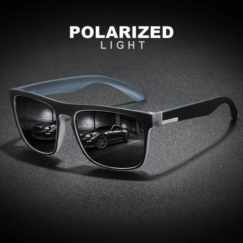 3Pcs Fantasy Gradient Mutipcolor Square Polarized Sunglasses AntiGlare UV400 Glasses Summer Party Driving Fishing Christmas Gift