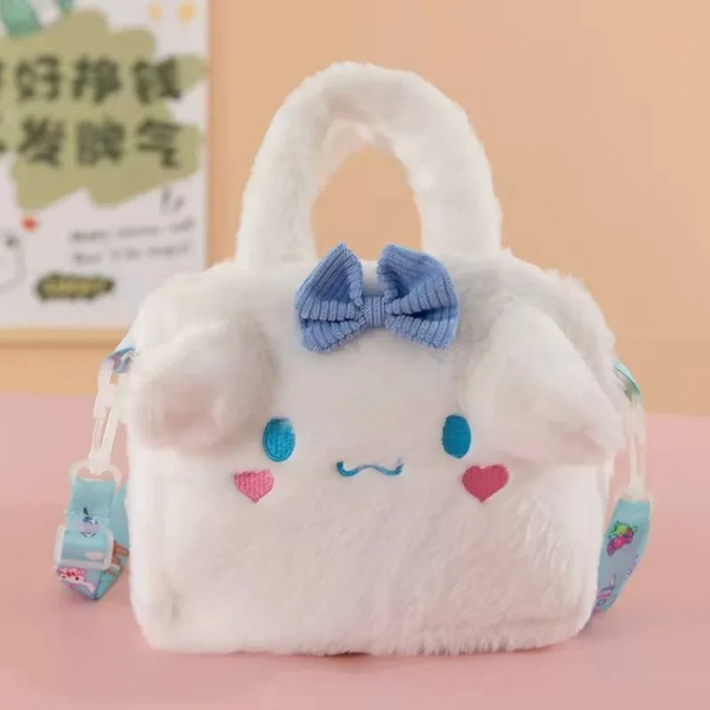 Anime Sanrio Kuromi Capybara Handbag My Melody Cinnamoroll Plush Cosmetic Bag Hello Kitty Travel Storage Bag Women Toy Gifts