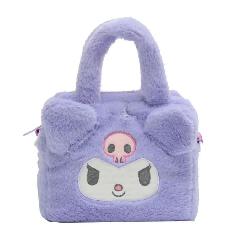 Anime Sanrio Kuromi Capybara Handbag My Melody Cinnamoroll Plush Cosmetic Bag Hello Kitty Travel Storage Bag Women Toy Gifts