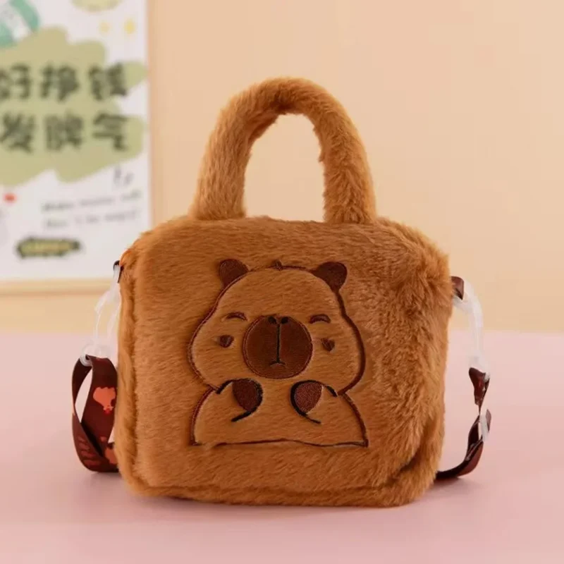 Anime Sanrio Kuromi Capybara Handbag My Melody Cinnamoroll Plush Cosmetic Bag Hello Kitty Travel Storage Bag Women Toy Gifts