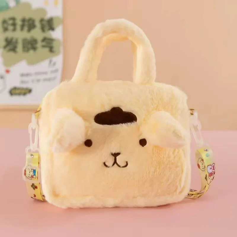 Anime Sanrio Kuromi Capybara Handbag My Melody Cinnamoroll Plush Cosmetic Bag Hello Kitty Travel Storage Bag Women Toy Gifts