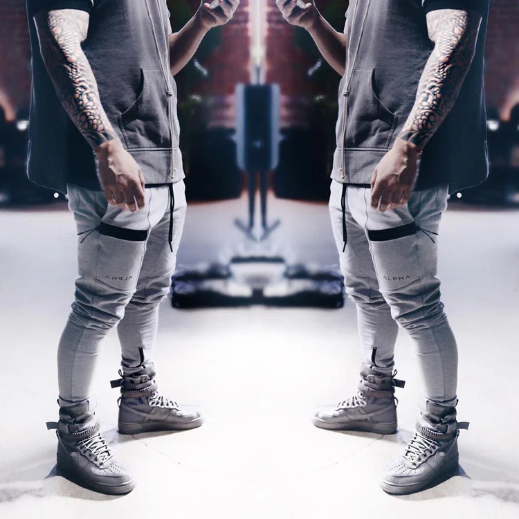 Muscle Fitness Brothers Training Breathable Leggings Men's Sports Casual Pants Running Basketball Slim-Fit Cotton Trousers