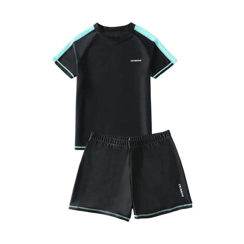 Cross-border Swimwear Children's Swimwear Foreign Trade Big Boys Split Swimwear Plus Fat Loose Quick-drying Fat Children