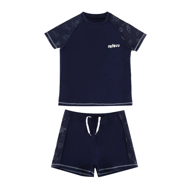 Cross-border Swimwear Children's Swimwear Foreign Trade Big Boys Split Swimwear Plus Fat Loose Quick-drying Fat Children