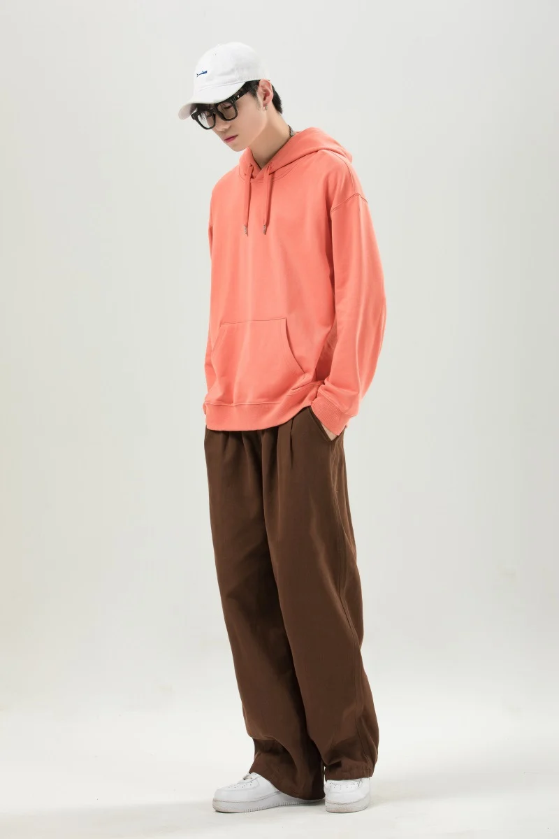 Hooded Sweater | Non-Deformable Pure Cotton Sweater Xinjiang Cotton Shoulder Pullover Autumn and Winter Solid Color ins Street Tide Hoodie
