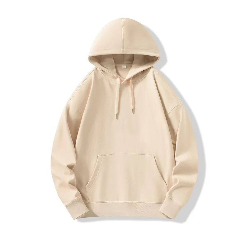 Hooded Sweater | Non-Deformable Pure Cotton Sweater Xinjiang Cotton Shoulder Pullover Autumn and Winter Solid Color ins Street Tide Hoodie