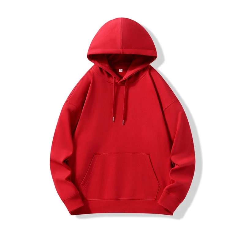 Hooded Sweater | Non-Deformable Pure Cotton Sweater Xinjiang Cotton Shoulder Pullover Autumn and Winter Solid Color ins Street Tide Hoodie