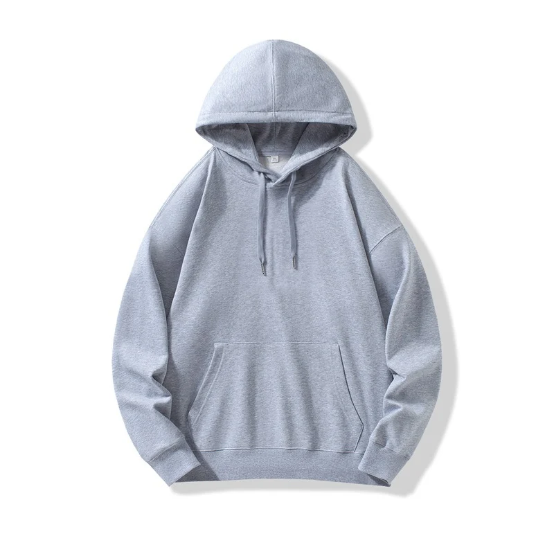 Hooded Sweater | Non-Deformable Pure Cotton Sweater Xinjiang Cotton Shoulder Pullover Autumn and Winter Solid Color ins Street Tide Hoodie