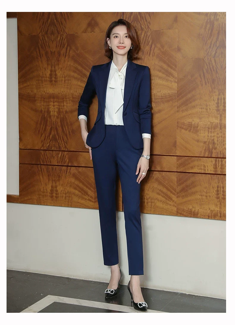 2023 autumn and winter professional style suit female manager professional attire temperament goddess fan sense suit suit pink small suit