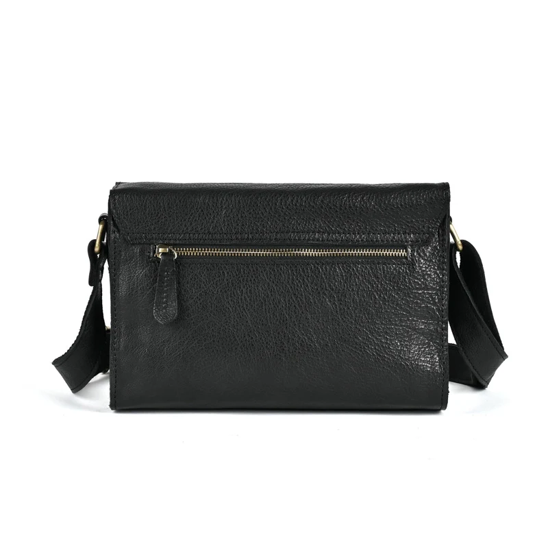 Ancient Trendy Guest Genuine Leather Men's Bag Single Shoulder Crossbody Bag Handmade Cowhide Backpack Simple Small Bag Crazy Horse Leather Men's Bag