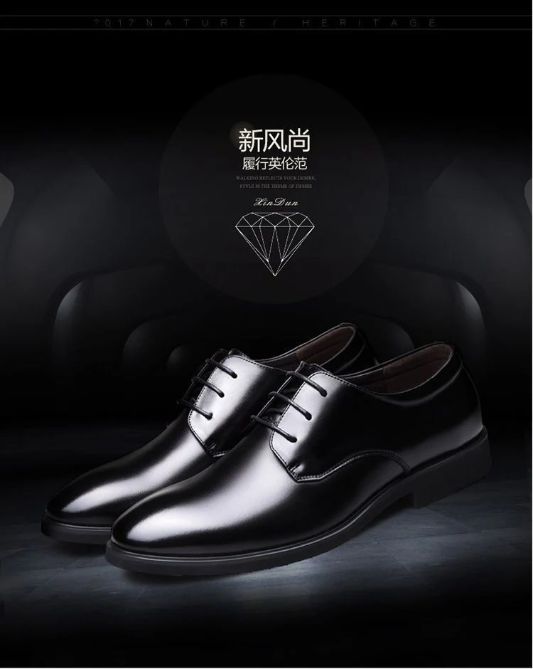 [100% cowhide] 2023 new autumn genuine leather shoes men's non-slip breathable business work shoes dad shoes