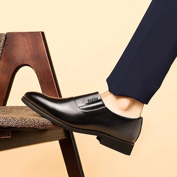 [100% full cowhide] leather shoes men's business formal wear men's leather shoes casual slip-on soft bottom work men's shoes