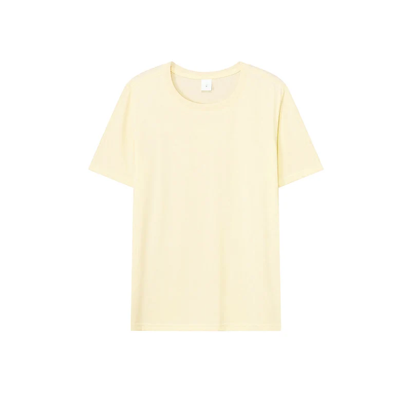 Loose-Fitting | 50-Count Double Yarn T-Shirt Ice Silk Cotton Round Neck Short-Sleeve T-Shirt Moisture-Wicking Business Casual Half-Sleeve for Men