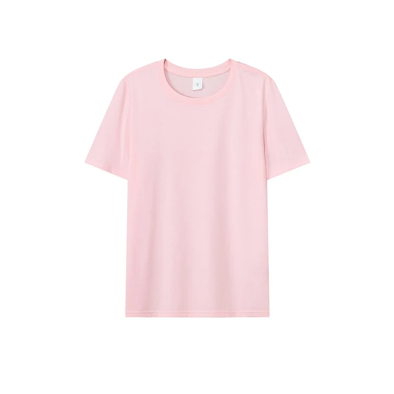 Loose-Fitting | 50-Count Double Yarn T-Shirt Ice Silk Cotton Round Neck Short-Sleeve T-Shirt Moisture-Wicking Business Casual Half-Sleeve for Men