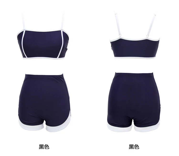 One-Piece Drop-Shipping Japanese and Korean Style Long-Sleeve Swimwear for Women, Two-Piece Conservative Sun-Protective Sports Swimsuit, Fresh Style for Students, Wholesale Swimwear