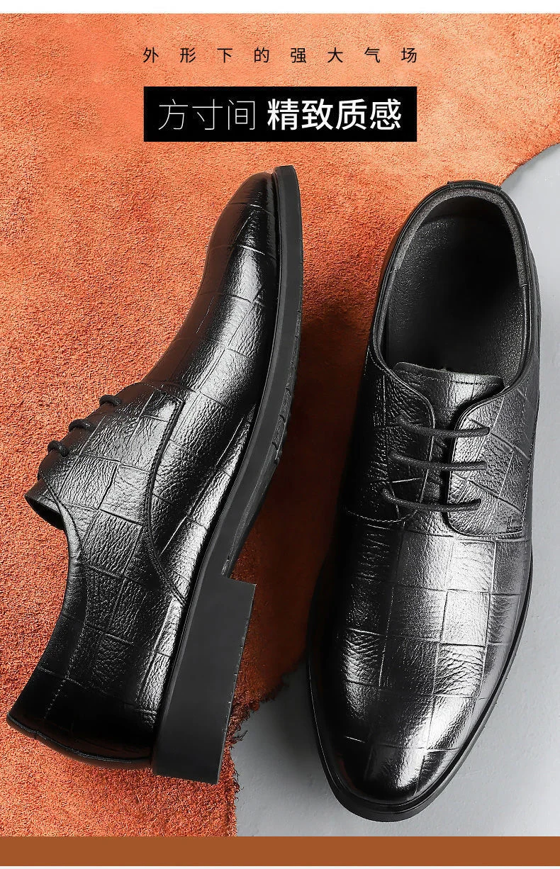 Ba Totem Summer Men's Shoes Genuine Leather Hollow Breathable Leather Shoes Men's Shoes Men's Korean Fashionable Business Dress Shoes Men's