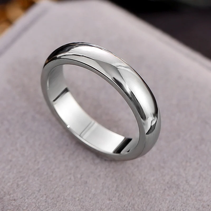 Wish Elegant Korean Style Simple Titanium Steel Ring Women's Diamond Stainless Steel Ring Couple's Fashion Internet Celebrity Ring