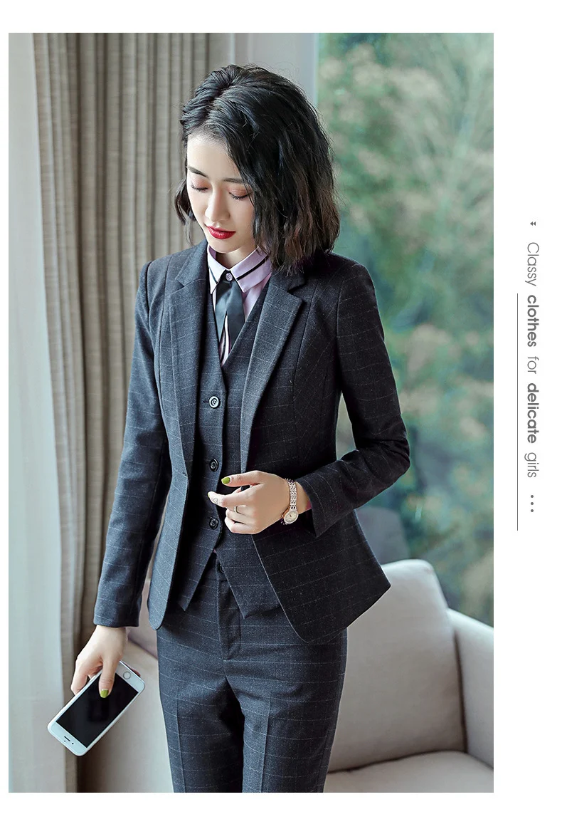 Professional Suit for Women 2024 New Plaid Formal Suit for Women, Small Suit, Fashionable Elegant, Business Elegant Suit for Women