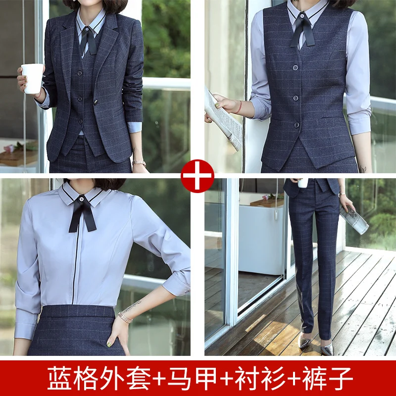 Professional Suit for Women 2024 New Plaid Formal Suit for Women, Small Suit, Fashionable Elegant, Business Elegant Suit for Women