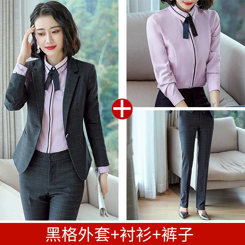 Professional Suit for Women 2024 New Plaid Formal Suit for Women, Small Suit, Fashionable Elegant, Business Elegant Suit for Women