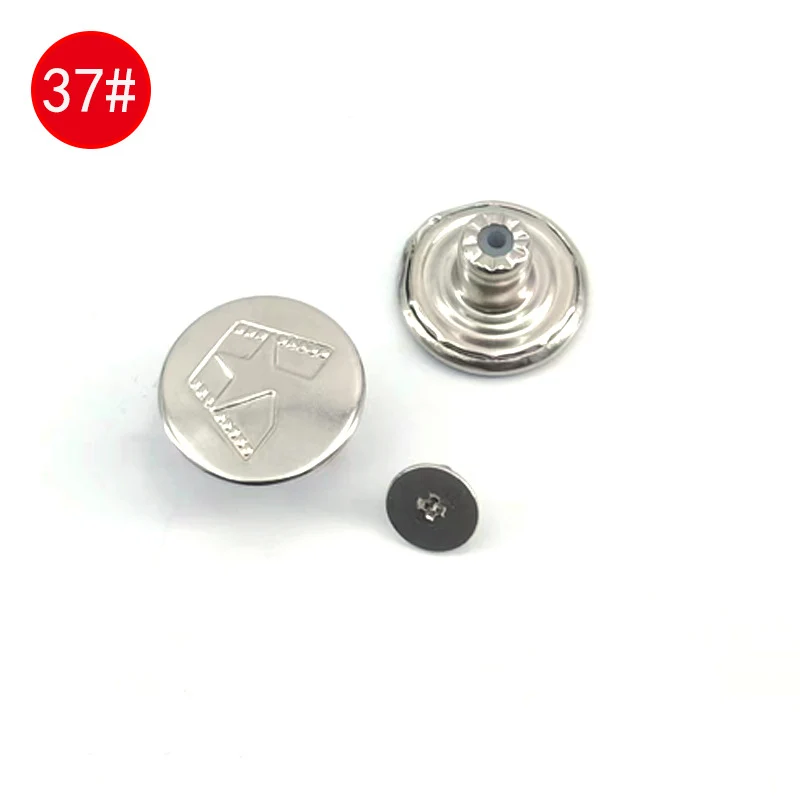 Wholesale In-Stock Waist-Cinching Button-Free Detachable Jeans Buttons, Eco-Friendly Buttons, Screw Metal I-Shaped Buckles
