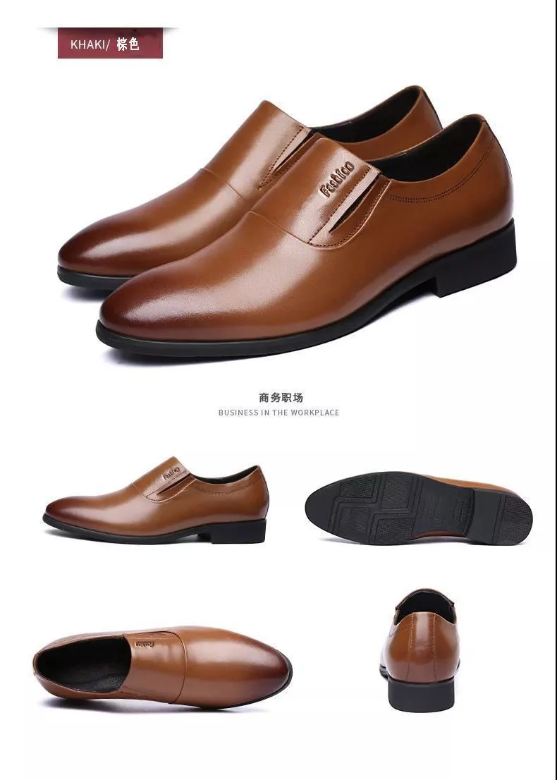 [100 full cowhide] leather shoes men's business formal men's leather shoes casual slip-proof soft bottom men's shoes for work