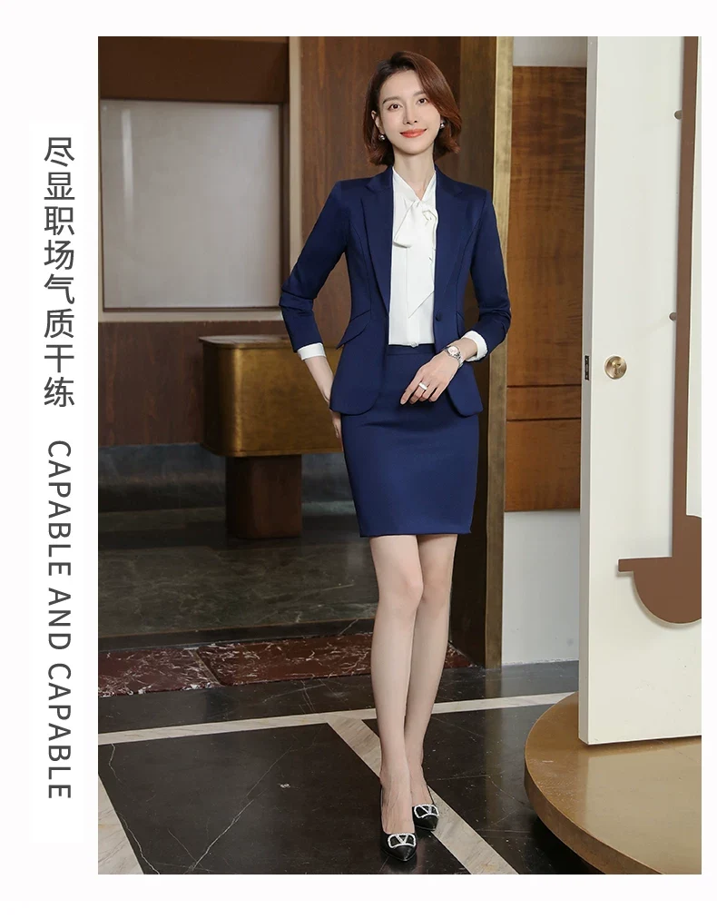 2023 autumn and winter professional style suit female manager professional attire temperament goddess fan sense suit suit pink small suit