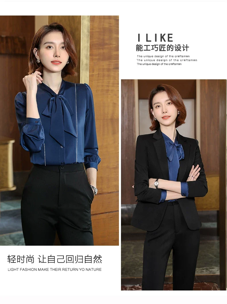 2023 autumn and winter professional style suit female manager professional attire temperament goddess fan sense suit suit pink small suit