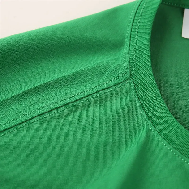 Loose-Fitting | 50-Count Double Yarn T-Shirt Ice Silk Cotton Round Neck Short-Sleeve T-Shirt Moisture-Wicking Business Casual Half-Sleeve for Men