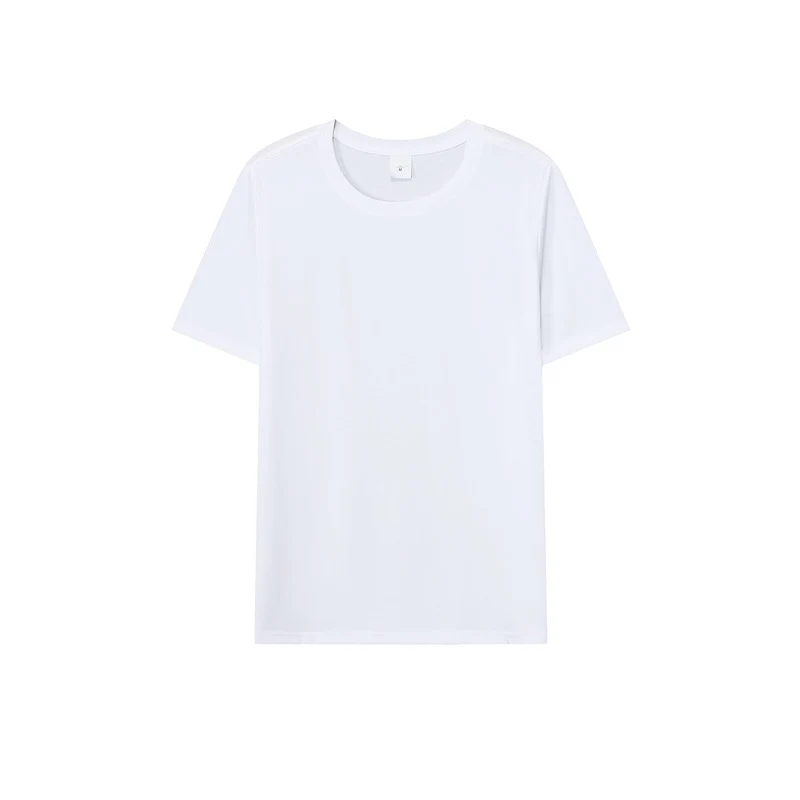 Loose-Fitting | 50-Count Double Yarn T-Shirt Ice Silk Cotton Round Neck Short-Sleeve T-Shirt Moisture-Wicking Business Casual Half-Sleeve for Men