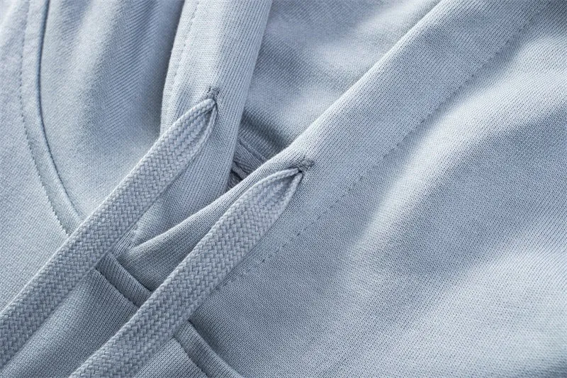 Hooded Sweater | Non-Deformable Pure Cotton Sweater Xinjiang Cotton Shoulder Pullover Autumn and Winter Solid Color ins Street Tide Hoodie