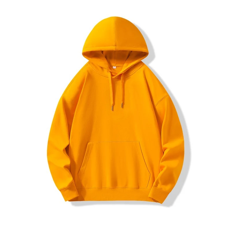 Hooded Sweater | Non-Deformable Pure Cotton Sweater Xinjiang Cotton Shoulder Pullover Autumn and Winter Solid Color ins Street Tide Hoodie