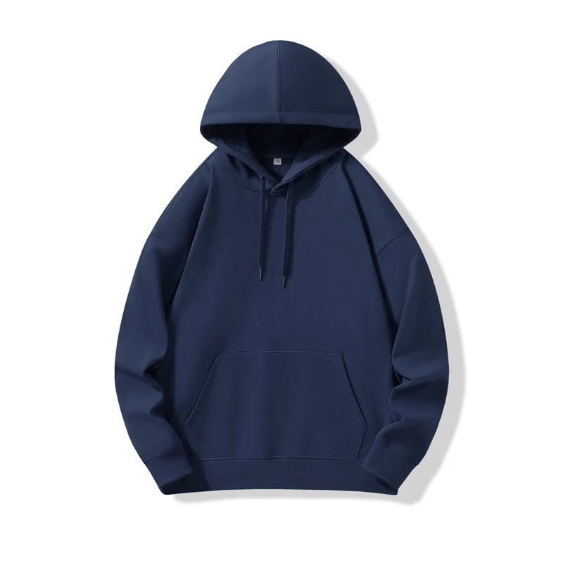 Hooded Sweater | Non-Deformable Pure Cotton Sweater Xinjiang Cotton Shoulder Pullover Autumn and Winter Solid Color ins Street Tide Hoodie