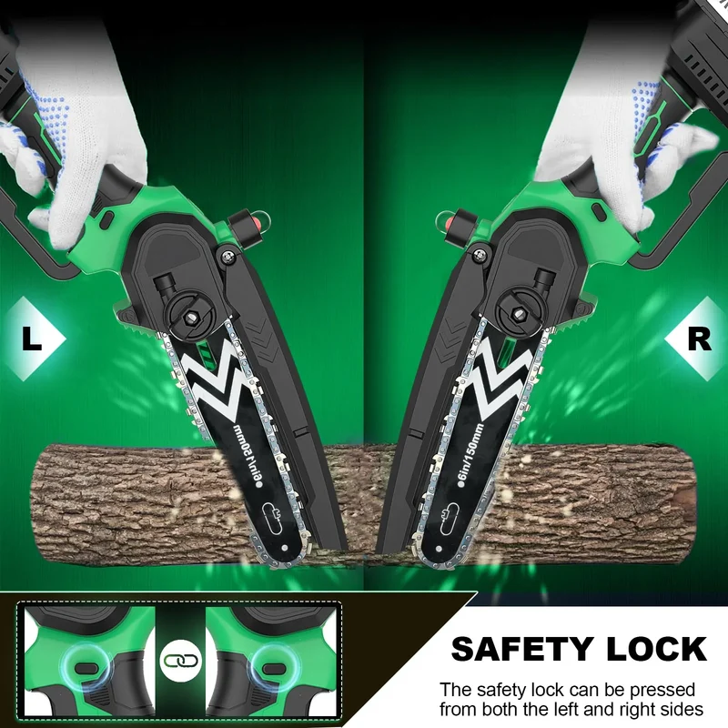 Powerful 20V Cordless Chain Saw DIY Industrial Grade Power Tools for Wood Cutting Local US Warehouse Battery Source