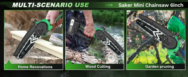Powerful 20V Cordless Chain Saw DIY Industrial Grade Power Tools for Wood Cutting Local US Warehouse Battery Source