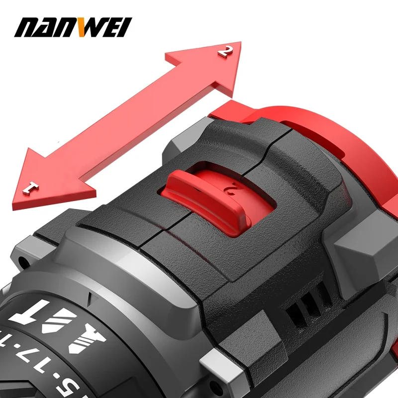 NANWEI 16.8v 120N High Torque Electric Drills Power Tools Combo Set Household Lithium Power Brushless Cordless Impact Drill