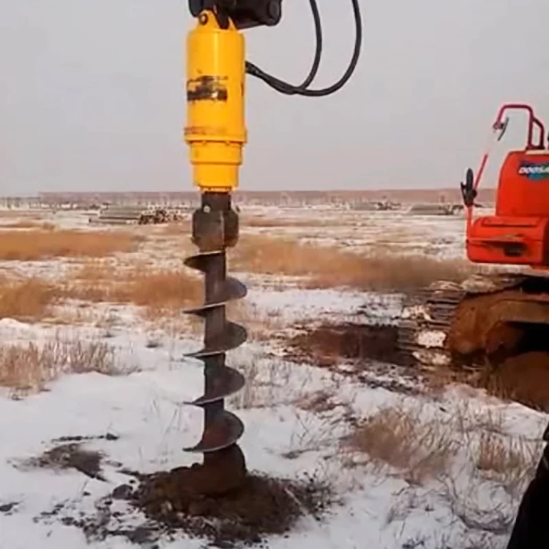 YA18000 Top-level High Quality Hydraulic Earth Auger Spiral Drilling Digga Auger Excavator Auger Attachment
