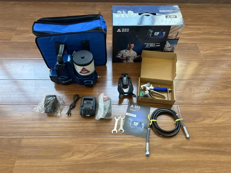 21V Battery-Powered High-Pressure Electric Airless Paint Sprayer Gun with Brushless Motor 2500PSI DIY 301i