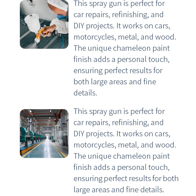2025 New Arrivals Professional Car Painting Air Operated Gravity Feed 1.5/1.8/2.0mm Nozzle Size Aluminium Alloy Spray Gun